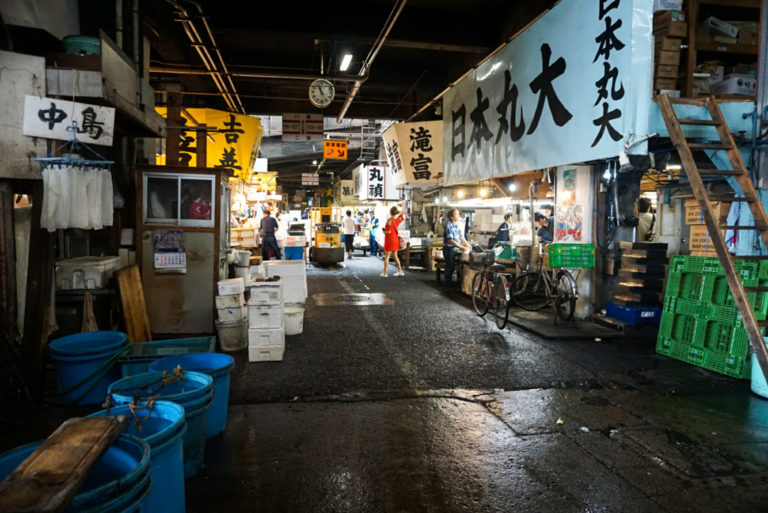 Bringing a baby to Tsukiji fish market